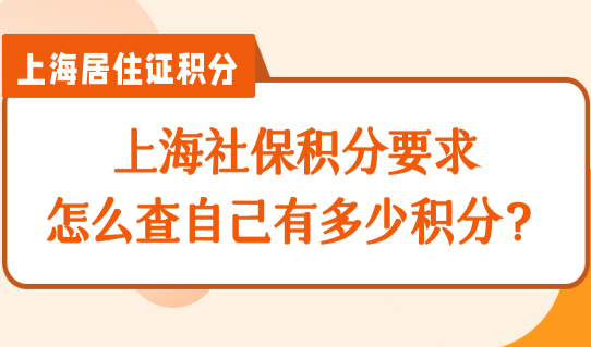 上海社保积分最新要求细则，2022怎么查自己有多少积分？