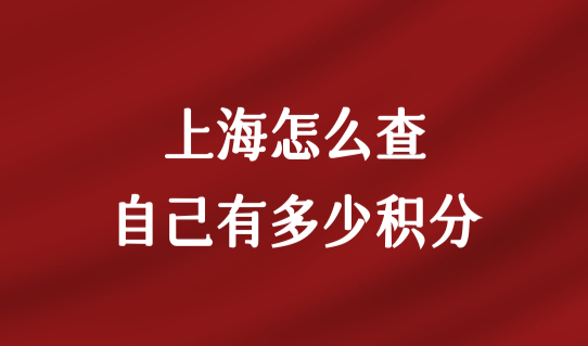 上海怎么查自己有多少积分？上海积分办理新规，这个不能少！