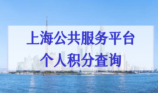 上海公共服务平台积分管理个人积分查询入口，居住证积分上海查询系统