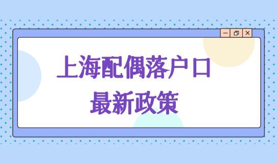 2022上海配偶落户口最新政策，上海夫妻投靠落户条件+材料（完整版）