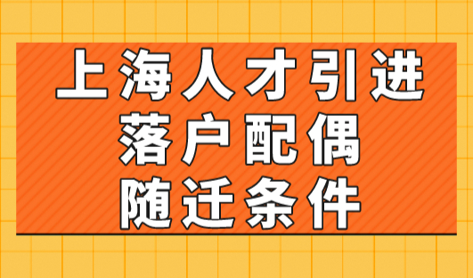 上海人才引进落户配偶随迁条件2023，这些直接拿上海户口！