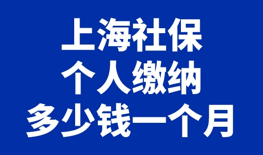 上海社保个人缴纳多少钱一个月？上海社保查询网官网