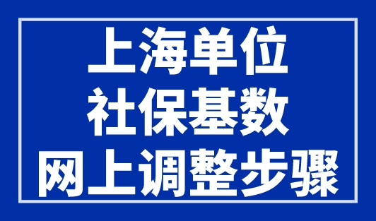 上海单位社保基数网上调整步骤，自主经办平台开放！